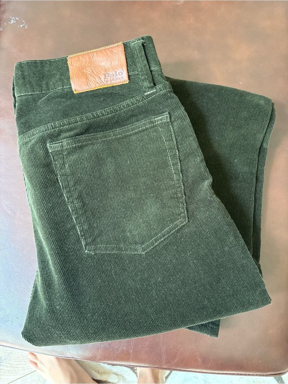 Polo by Ralph Lauren Men's Forest Green Corduroy Straight Jeans
